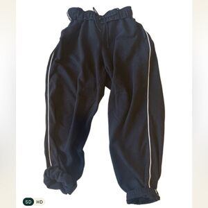 Athleta Black Joggers with White Trim